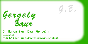 gergely baur business card